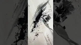 How I created this black and white ￼abstract painting called Midnight Felicity 🖤 #abstractart