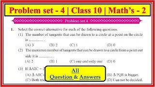 Problem Set 4 Class 10th | maths 2 | Chapter 4 Geometric constructions #class10th