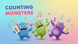 Counting with the Friendly Monsters 👾🔢🎶 | Number Learning Song for Kids | Animagic Studio