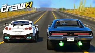 DIRIGI O MAQUINA MORTIFERA NO VOLANTE ( GT-R  DO RD vs  DODGE CHARGER DO TJ ) - THE CREW 2