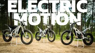 Electric Motion Race & Escape | FIRST RIDE [and CRASH] | Electric Trials Dirt Bikes