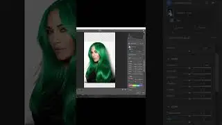 Easy Hair Color Change in Photoshop #shorts