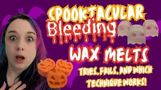 Spooky BLEEDING wax melts Tutorial - How to make colour changing wax melts at home - best technique?