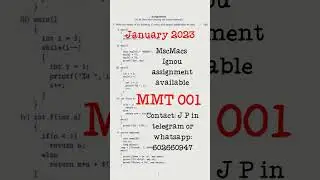 Ignou assignment Mscmacs availlable MMT 001 (january sesion 2023) ph no. 8723989144