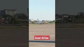 Scoot Airline Arrival @Davao International Airport # #reels #shortvideo #aviation
