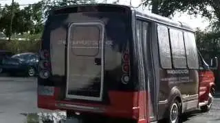 Shuttle Bus Wrap Graphics Miami Florida for Lawyer Office Dadvocacy
