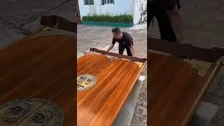 See Middle-aged Wood Industry's Works &mdash; Indonesian Pineapple Solid Wood Gate Production #viralvideo