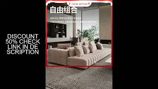 S132 Double-Sided Sofa Large Flat Horizontal Hall Villa Fabric Module Sofa Piano Keys Back-to-Back T