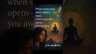 When tears pray,&nbsp; when silence roars,&nbsp; when surrender opens&mdash;&nbsp; you awaken. 💫🦋