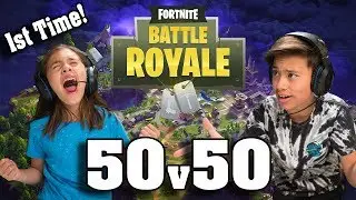 TEACHING MY SISTER HOW TO PLAY FORTNITE!!! 50v50 with JillianTubeHD!