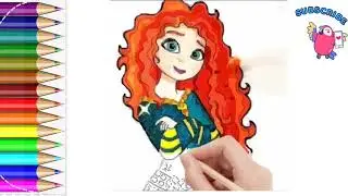Disney's Princess Merida Drawing, Painting video For beginners/ Easy Drawings step by step