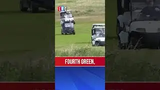 Trump hooks his golf buggy up to loudspeakers