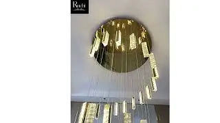 Modern Crystal Bar Design LED Chandelier | Ruchi Collection Product ID:-SUM785