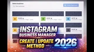 instgram business manager create | update method 2026