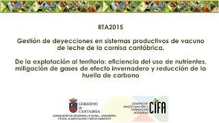 Sistemas de producci&oacute;n animal (gesti&oacute;n de deyecciones) - Memoria CIFA 2020