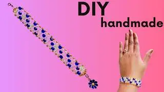 Make a Luxury Crystal & Pearl Bracelet at Home | Diy Cute Beaded Bracelet Making | Trending DIY