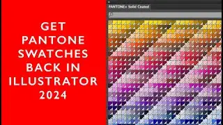 Here's how to add Pantone Color Swatches back into Adobe Illustrator 2024.