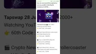 Tapswap All Codes Of 29 July 2024 | Today's Tapswap Code | #crypto #cryptocurrency #tapswap #code