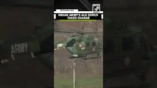 Indian Army&rsquo;s ALH Dhruv helicopters fly in J&K in view of the ongoing counter-terrorism operations