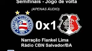 (&Aacute;udio) - Bahia 0x1 Santa - Nar. Flankel Lima, R&aacute;dio CBN BA - Copa NE 2016
