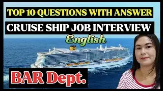 BAR DEPARTMENT QUESTION WITH ANSWER DURING CRUISE SHIP JOB INTERVIEW (ENGLISH) #cherryboterph