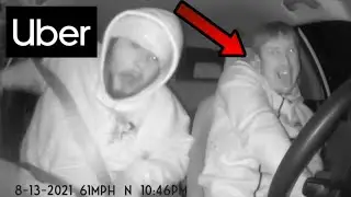 Сумасшедший водитель Uber разбил машину во время поездки!