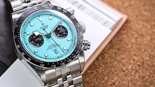 NEW Tudor Flamingo Blue Black Bay Chrono is Hotter than Rolex