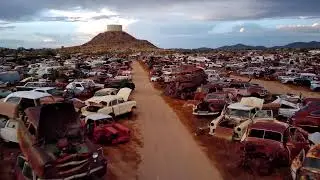 Drone walk around the local scrapyard