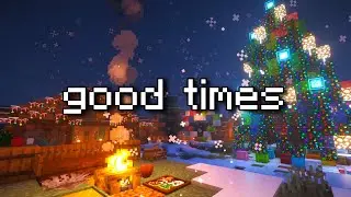 pov: its christmas break and you stay up playing minecraft... (minecraft music w/ fire and ambience)