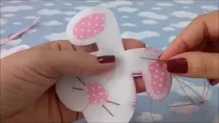 DIY - Chaveiro de coelhinha - Para iniciantes