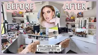 CLEAN WITH ME! 💦 organising & decluttering my beauty room! 😍