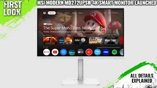 MSI New Modern MD272UPSW 4k Smart Monitor Launched - Explained All Spec, Features And More