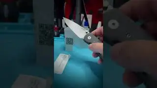 Trm atom cut test #blade #edc #knife #knives #sharp #cut #edcknife #now #asmr #atom #g10 #grey