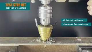 CORTOOL Large HSS Spiral Groove Step Drill Bit 12 Sizes Titanium High Speed Steel 1 4 to 2 3 8 Inch