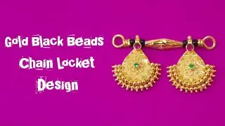 Gold Black Beads Chain Locket Design | Gold Locket Design | Gold Lakshmi Ramya