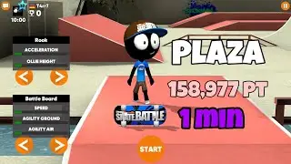 158,977 pt. Only Kickflip and Indy | Rook, Battleboard | Stickman Skate Battle