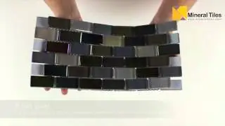 Glass Pool Tile Shimmer Grey 1x2 - 120LUXAQUSTGEO12