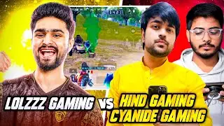 LOLZZZ GAMING VS HIND & CYANIDE GAMING SAME LOBBY ! LolzZz Gaming vs youtuber 😱
