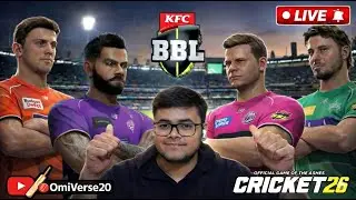 BIG BASH LEAGUE LIVE 🔥Cricket 26 | Hobart Hurricanes 💜 | OmiVerse #Cricket #Live