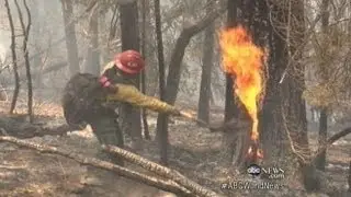 Firefighters Battle Wildfires in West