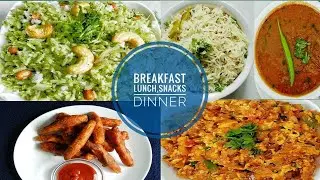 💞Whole day meal plan💞 Indian Breakfast, Lunch & Dinner Recipes | Breakfast to Dinner ideas✨