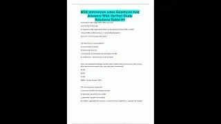 NRA Instructors class Questions And Answers With Verified Study Solutions Rated A434