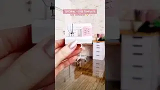 this may be the SMALLEST SEWING MACHINE ever 🤯 #dollhouse #miniatures #barbiediy