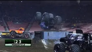 SKY HIGH!!! Monster Jam commentary: Blue Thunder Freestyle  Detroit 2022 show 2