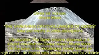 Ceres Lights , Ice Mound and mysteries 2017 - news from a tourists orbit with Dawn
