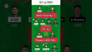 GT VS SRH Dream11 Team | SRH vs GT Playing11 Team | Today Prediction Team | Best Fantasy Team | IPL