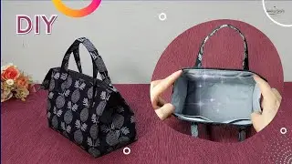 DIY Makeup pouch bag/Cosmetics bag tutorial/ Open Wide Pouch