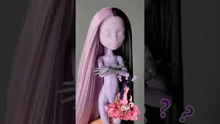 Makeover of $10 ruined Monster High doll from flea market 💜 #ooak #dollrestoration #barbie #dolls