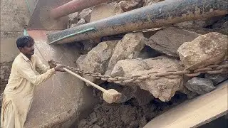 &ldquo;Unstoppable Rock Crusher: Smashing Giant Stones with Brutal Force #stonecrusher