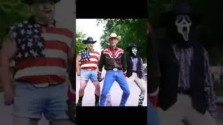 Freddy Leatherface, Ghostface, Pennywise & Michael Myers - Horror Cowboys Dance #Shorts #TikTok